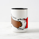 Ik ruik de kerstman! Dachshund Cartoon Koffie Mok (Center)