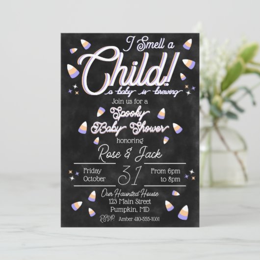 Ik ruik een kind kaart (Staand voorkant)