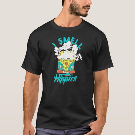 Ik ruik hippies en wiet t-shirt (Voorkant)