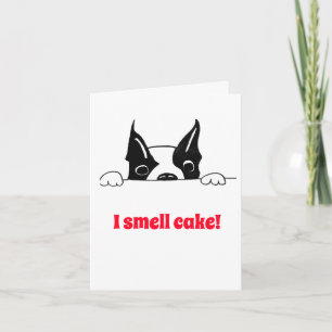 Ik ruik kaart met cake-groet
