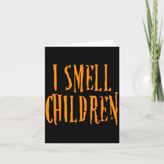 Ik ruik kinderen grappig Halloween kostuum Kaart (Voorkant)