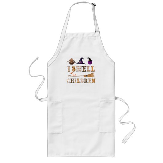Ik Ruik Kinderen Grappig Lunch Dame Halloween Shir Lang Schort (Voorkant)