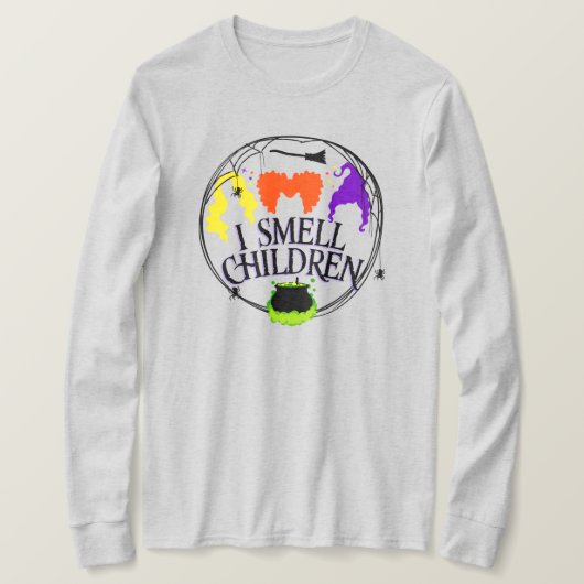 Ik ruik kinderen met drie heksen t-shirt (Design voorkant)