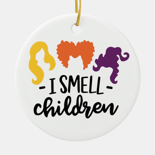 Ik ruik kinderen Sanderson Sisters Keramisch Ornament (Voorkant)