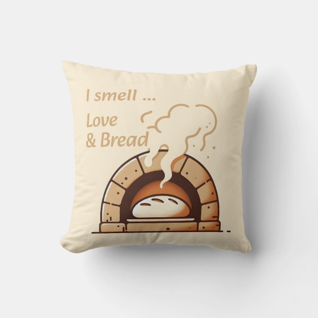 Ik ruik Liefde & Brood Kussen (Voorkant)