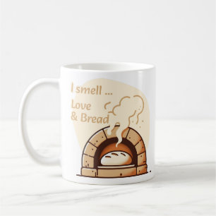 Ik ruik liefde en brood koffiemok