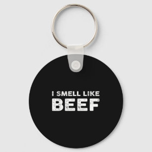 Ik ruik naar rund Grappig Meme Steak Meat Smoking Sleutelhanger