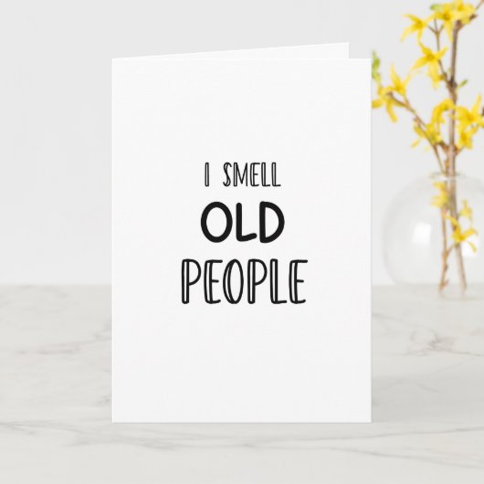 Ik ruik oude mensen kaart (Gele Bloem)
