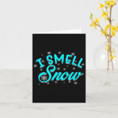 Ik ruik sneeuw winterskiën snowboarden kaart (Gele Bloem)