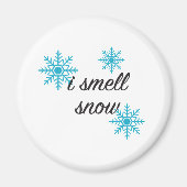 Ik Ruik Sneeuwflake Motif Magneet (Voorkant)