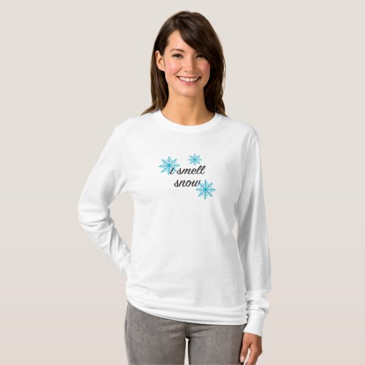 Ik Ruik Sneeuwflake Winter T-shirt (Voorkant volledig)