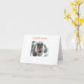 "Ik ruik taart!" Dog Nose Birthday-kaart Kaart (Gele Bloem)