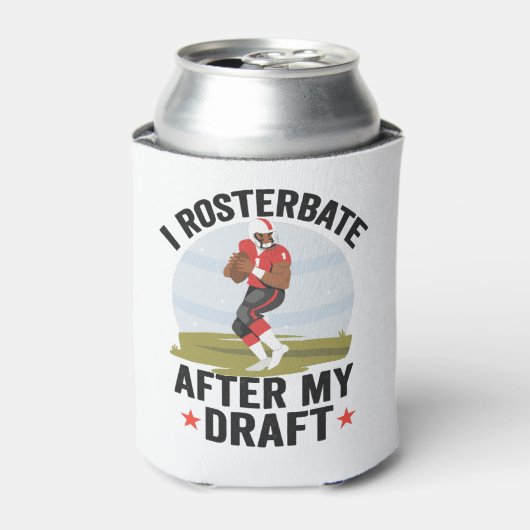 Ik rukkebek Na mijn Draft Funny Fantasy Football Blikjeskoeler (Blikje Voorkant)