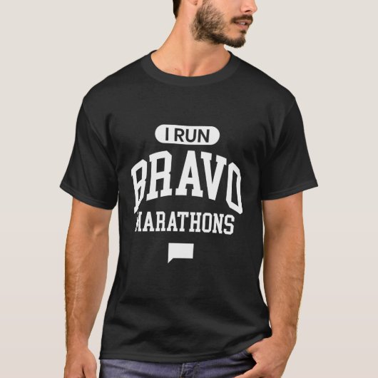 Ik run Bravo Marathons T-shirt (Voorkant)