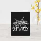 Ik run een strak scheepswrak Funny Idiom Graphic V Kaart (Gele Bloem)