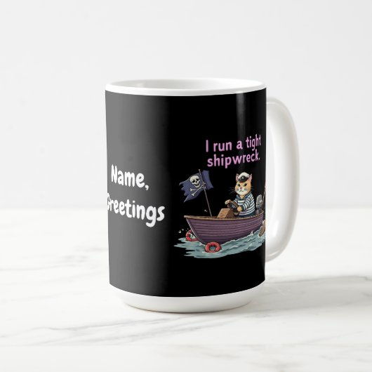 Ik run een Tight Shipwreck Funny Mom & Dad Quote Koffiemok (Voorkant rechts)