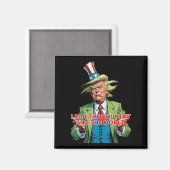 Ik run het land en de wereld grappig Trump Magneet (Voorkant / Achterkant)