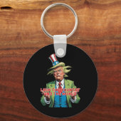 Ik run het land en de wereld grappig Trump Sleutelhanger (Voorkant)