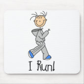 Ik run Mousepad Muismat (Voorkant)