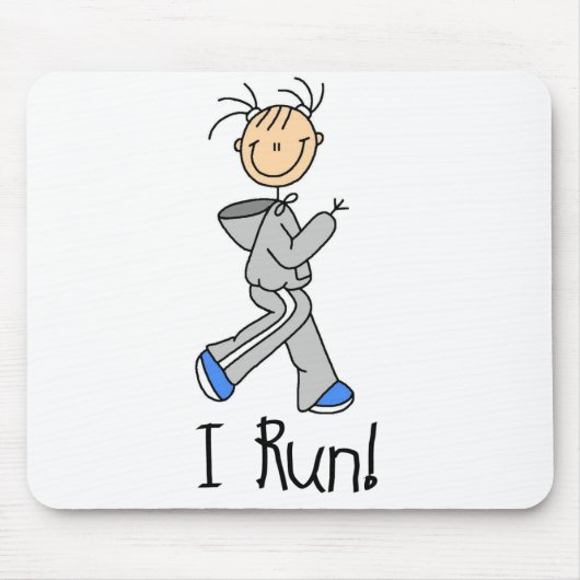 Ik run Mousepad Muismat (Voorkant)