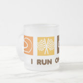 IK RUN OP 2 JZ Coffee Cup Matglas Koffiemok (Voorkant links)