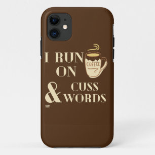 "IK RUN OP KOFFIE EN CUSSWORDS" grappige koffiepun Case-Mate iPhone Case