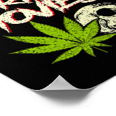 Ik run Weed Horror Movies Skull Funny Halloween St Poster (Hoek)