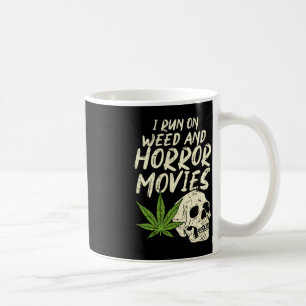 Ik run wiet horror films schedel plezier Halloween Koffiemok