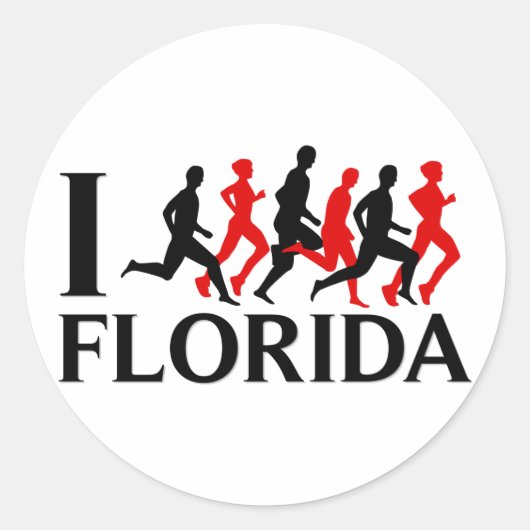 IK RUNT FLORIDA RONDE STICKER (Voorkant)