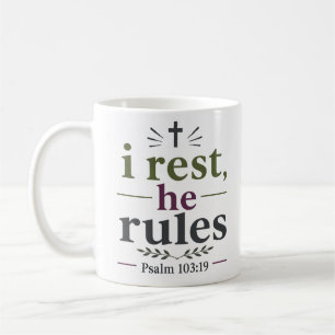 Ik Rust Hij Regeert Christelijke Schriftuur Quote Koffiemok