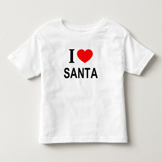 IK ❤️ SANTA IK HOU VAN SANTA I HEART SANTA KINDER SHIRTS (Voorkant)