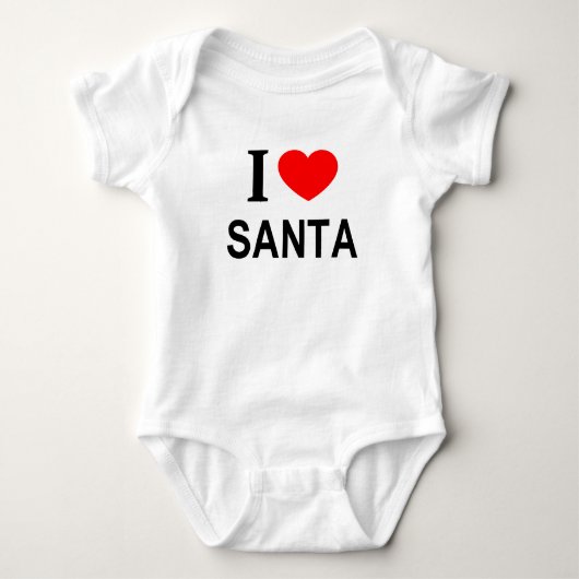 IK ❤️ SANTA IK HOU VAN SANTA I HEART SANTA ROMPER (Voorkant)