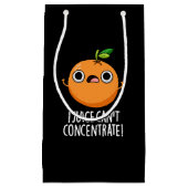 Ik sap kan niet concentreren Schattigee Oranje woo Klein Cadeauzakje (Voorkant)