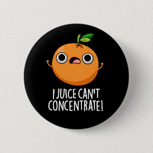 Ik sap kan niet concentreren Schattigee Oranje woo Ronde Button 5,7 Cm