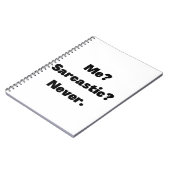 Ik Sarcastic Nooit Notitieboek (Linkerzijde)