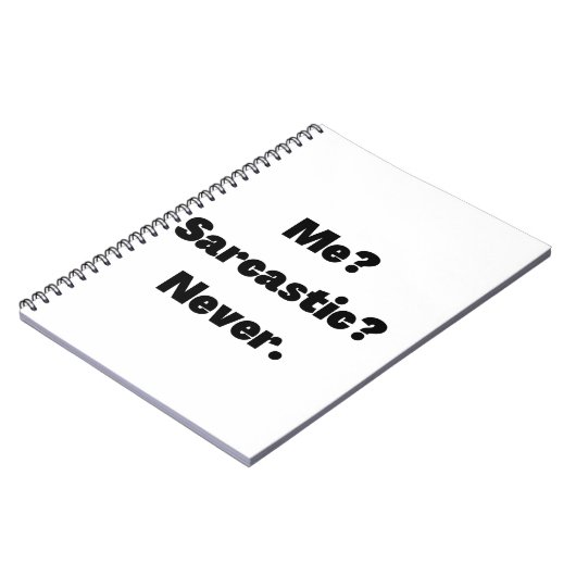 Ik Sarcastic Nooit Notitieboek (Linkerzijde)