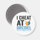Ik schaak op Dreidel Funny Jewish Game Holiday Gif Magneet (Voorkant / Achterkant)