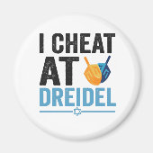 Ik schaak op Dreidel Funny Jewish Game Holiday Gif Magneet (Voorkant)
