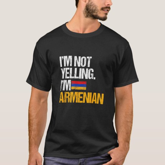 Ik schaam me niet op Armeniër T-shirt (Voorkant)
