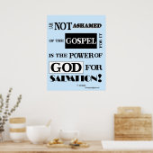 Ik schaam me niet voor het evangelie, poster (Keuken)
