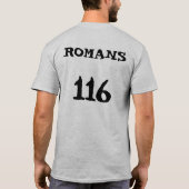 Ik schaam me niet voor het evangelie... t-shirt (Achterkant)