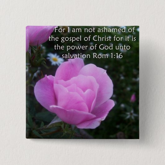 Ik schaam me niet voor het evangelie vierkante button 5,1 cm (Voorkant)