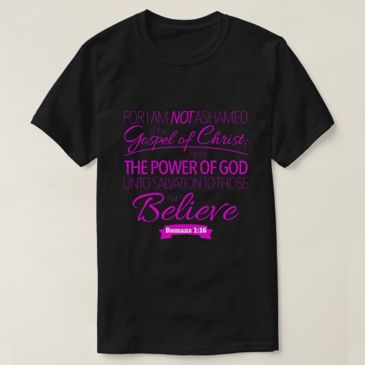 Ik schaam me niet voor het Gospel Christelijk tshi T-shirt (Design voorkant)