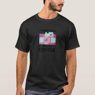 Ik schaar mensen fotografie met mijn camera-camera t-shirt