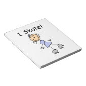 Ik schaats - de Schaatser van de Rol van het Meisj Notitieblok (Schuin)