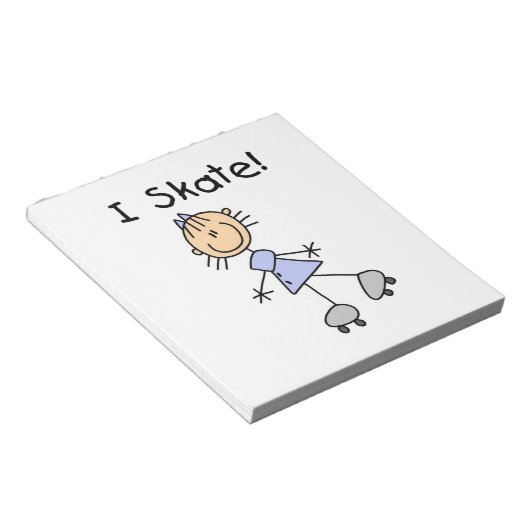 Ik schaats - de Schaatser van de Rol van het Meisj Notitieblok (Schuin)