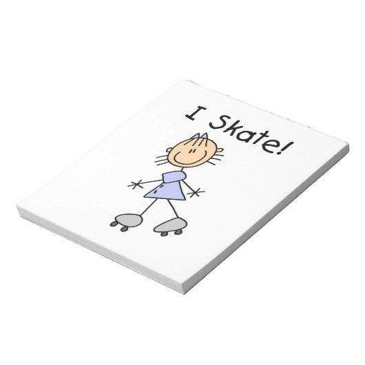 Ik schaats - de Schaatser van de Rol van het Meisj Notitieblok (Linkerzijde)