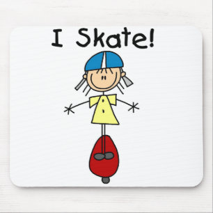 Ik schaats het Cijfer Mousepad van de Stok Muismat