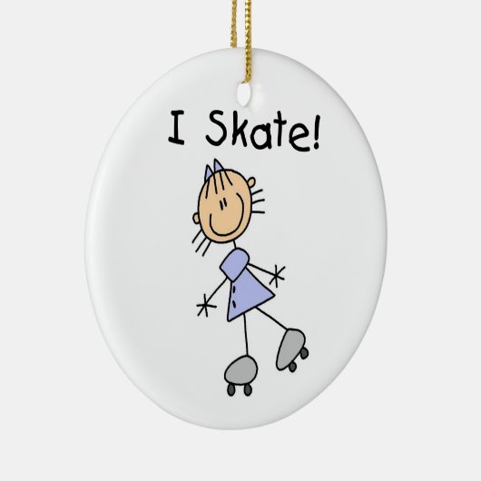 Ik Schaats Meisje Roller Skater Keramisch Ornament (Rechts)