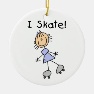 Ik Schaats Meisje Roller Skater Keramisch Ornament